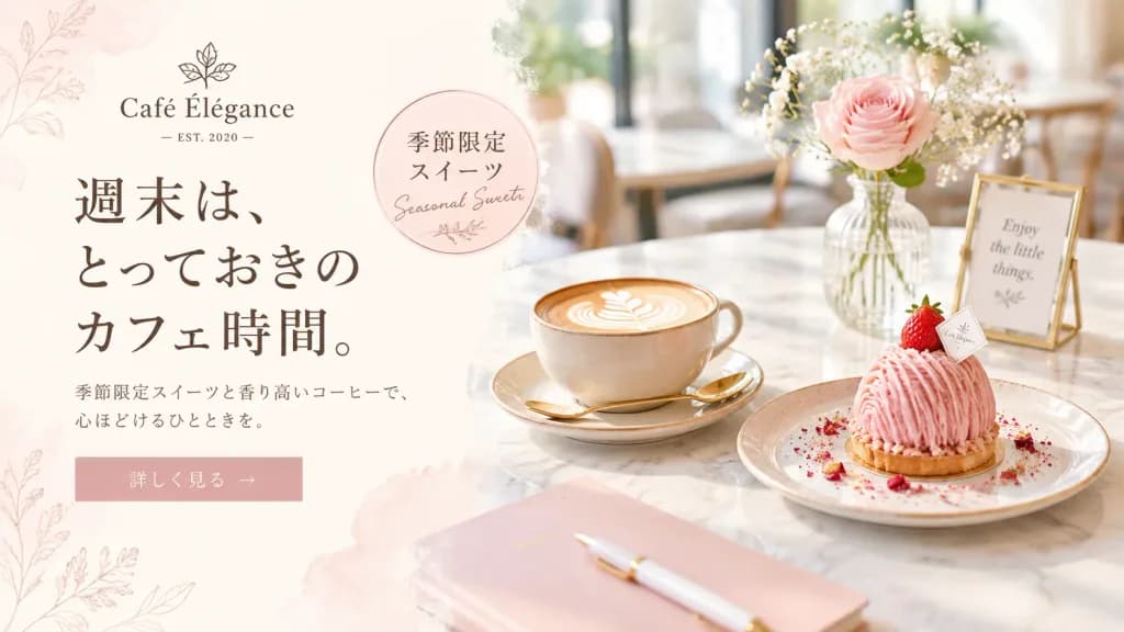 Japanese Café Promotional Web Banner