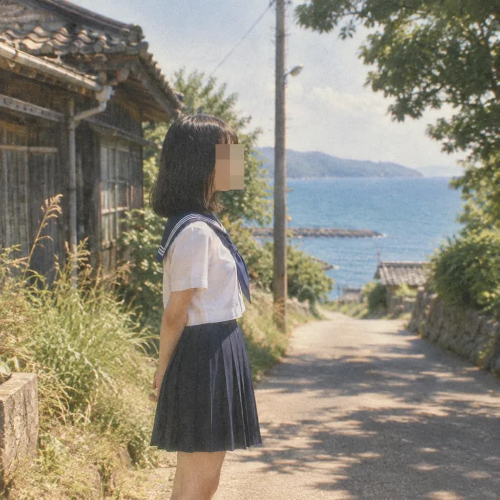 Retro Coastal Summer Film Snapshot