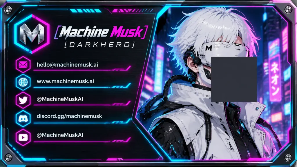 Cyberpunk Neon Creator Business Card