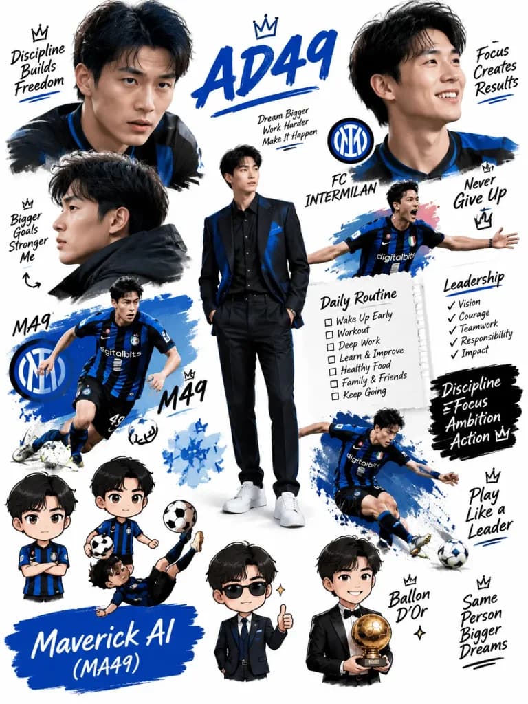 Motivational Athlete Scrapbook Poster