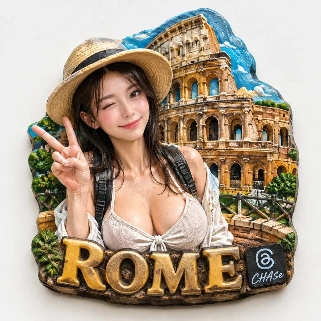 Handcrafted Landmark Travel Souvenir Magnet