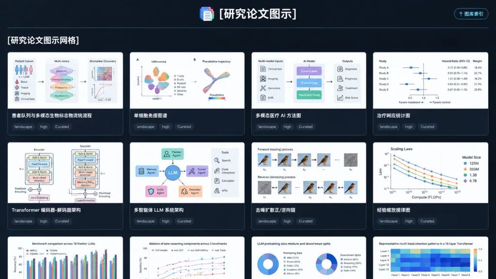 Dark Scientific Figure Library UI