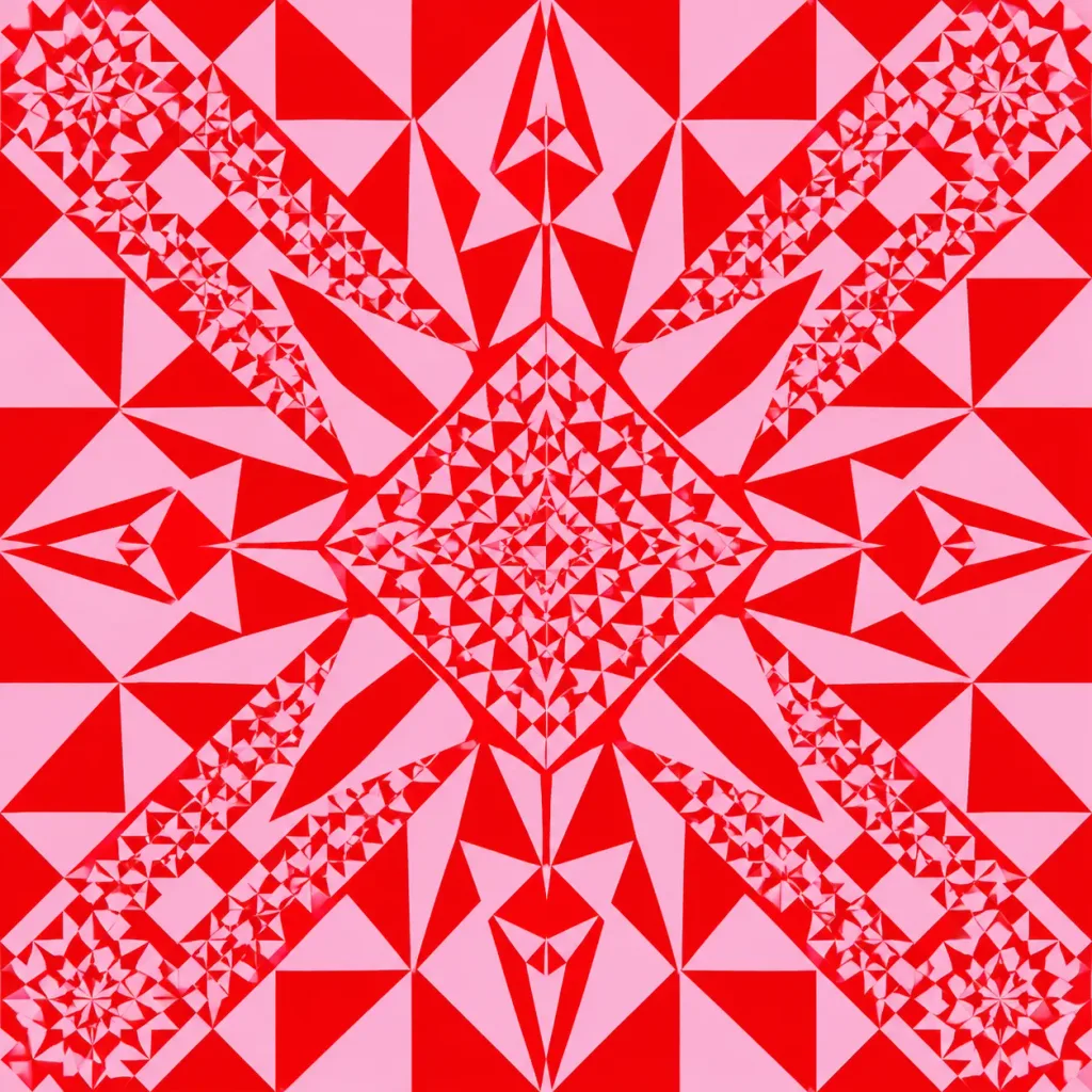 幾何碎形萬花筒圖案