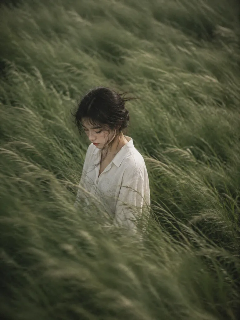 Melancholic Meadow Editorial Portrait