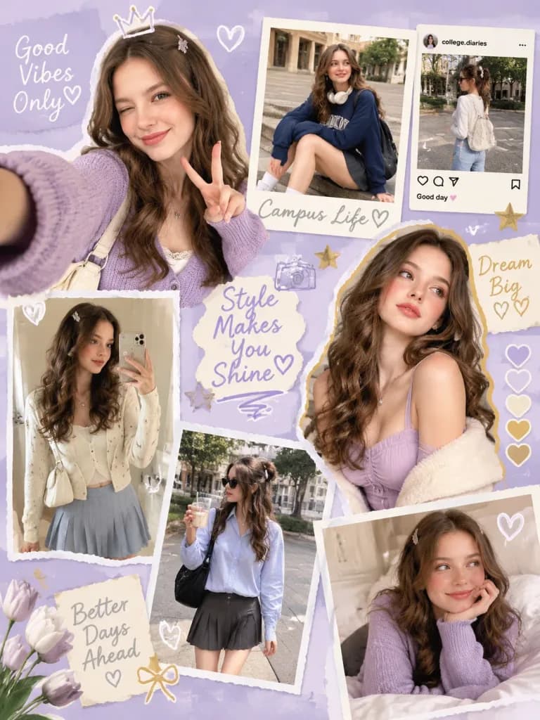 K-Fashion Gen-Z Social Collage