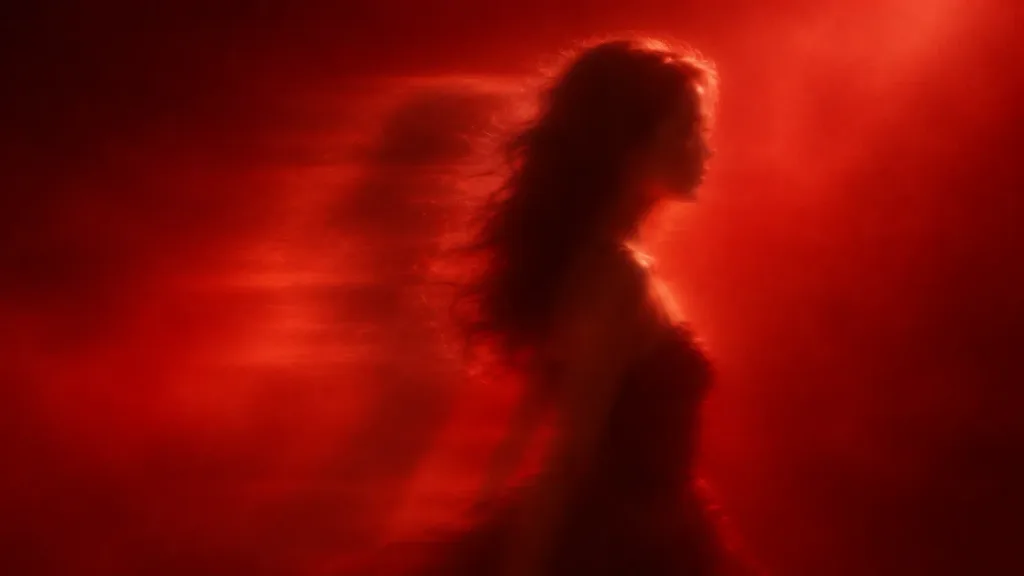Motion Blur Silhouette in Glowing Mist