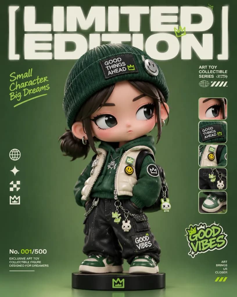 Stylized Designer Vinyl Toy Portrait