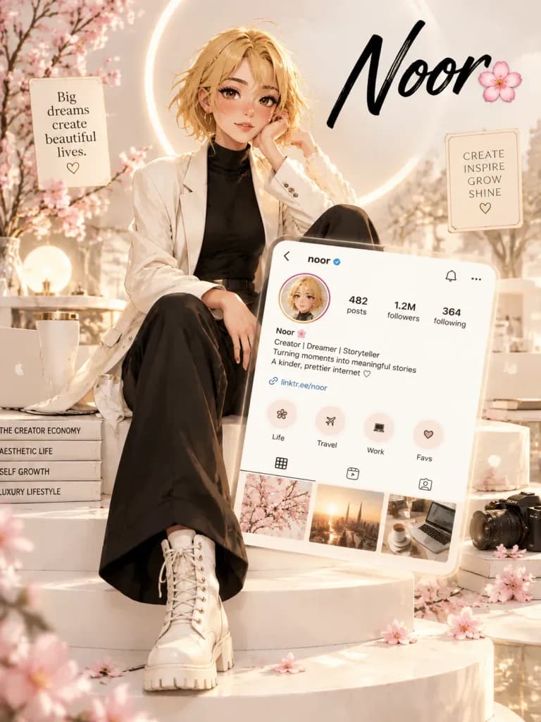 Poster di Branding per Influencer Stile Anime