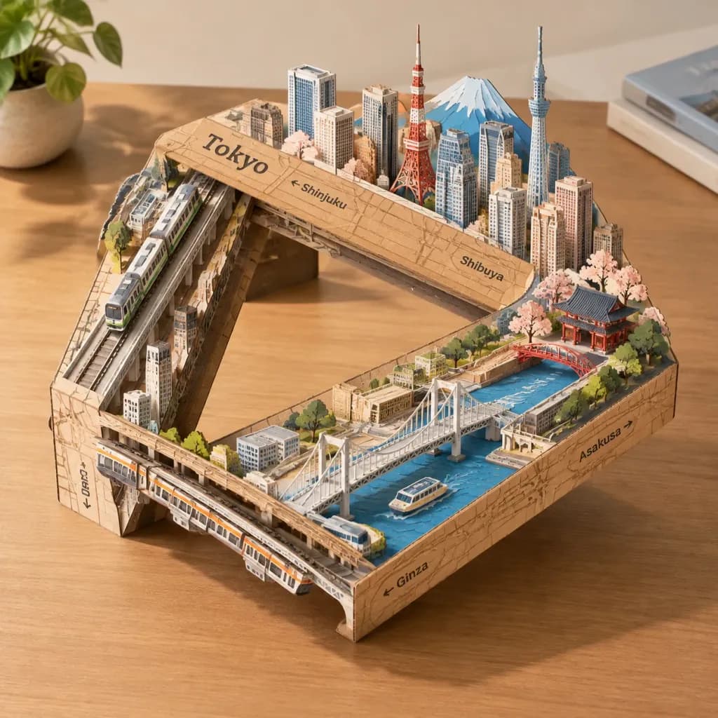 Scultura Urbana in Carta a Triangolo di Penrose