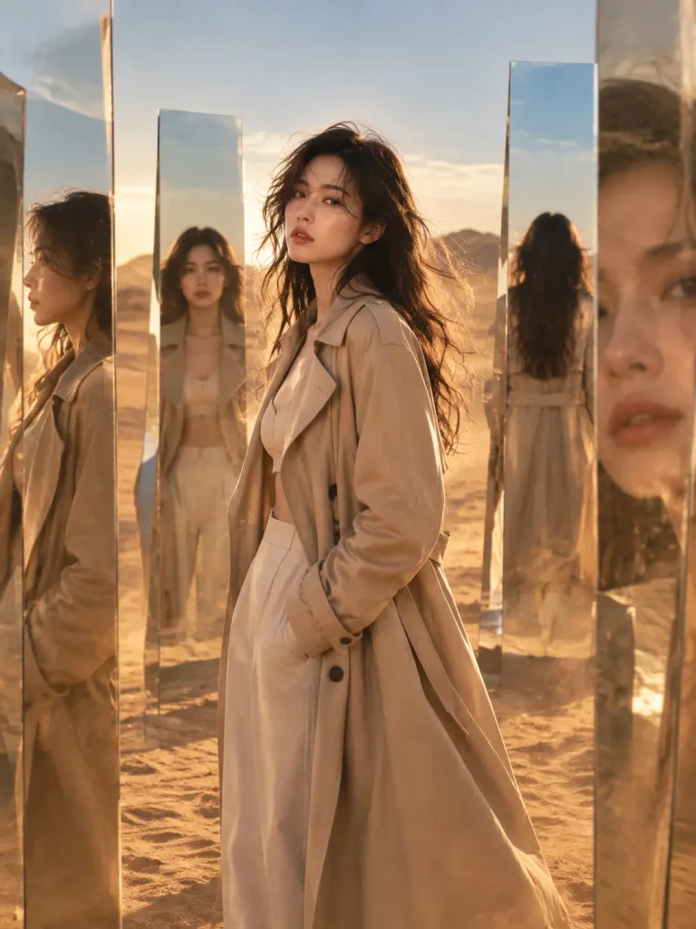 Editorial Desert Mirror Slabs Portrait