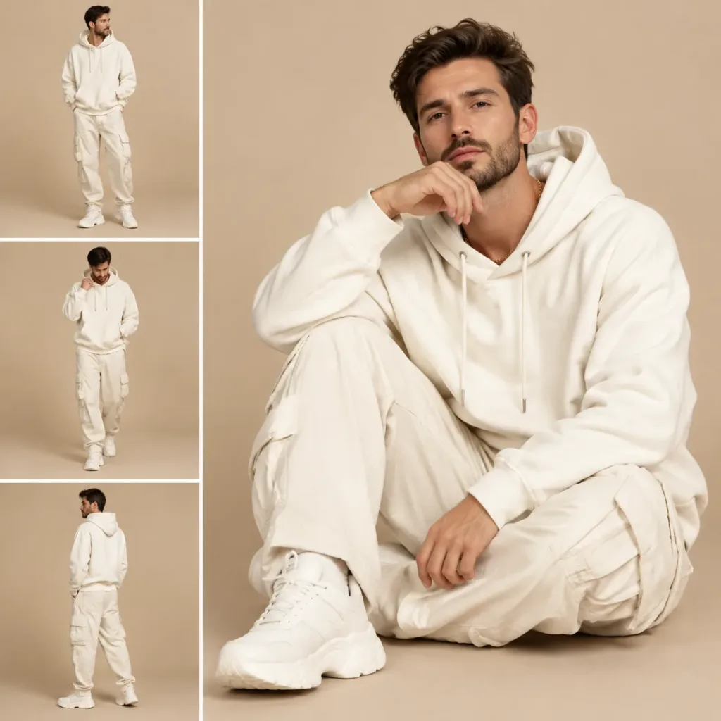 Men's Fashion Lookbook Collage Grid