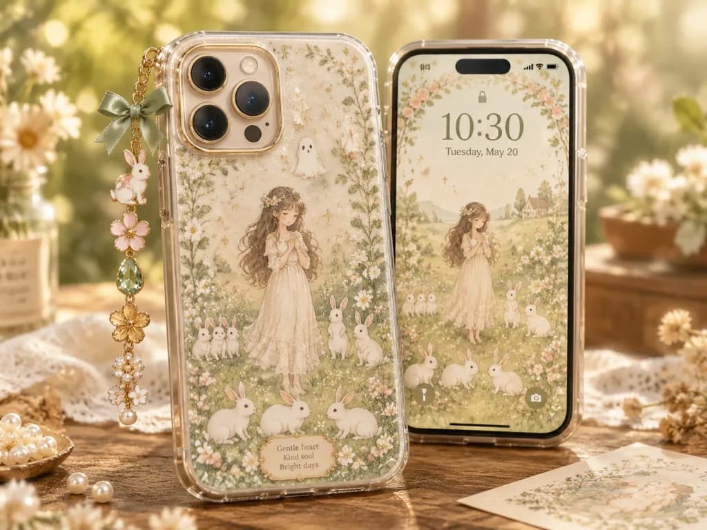 Fairy Tale Clear Phone Case Mockup