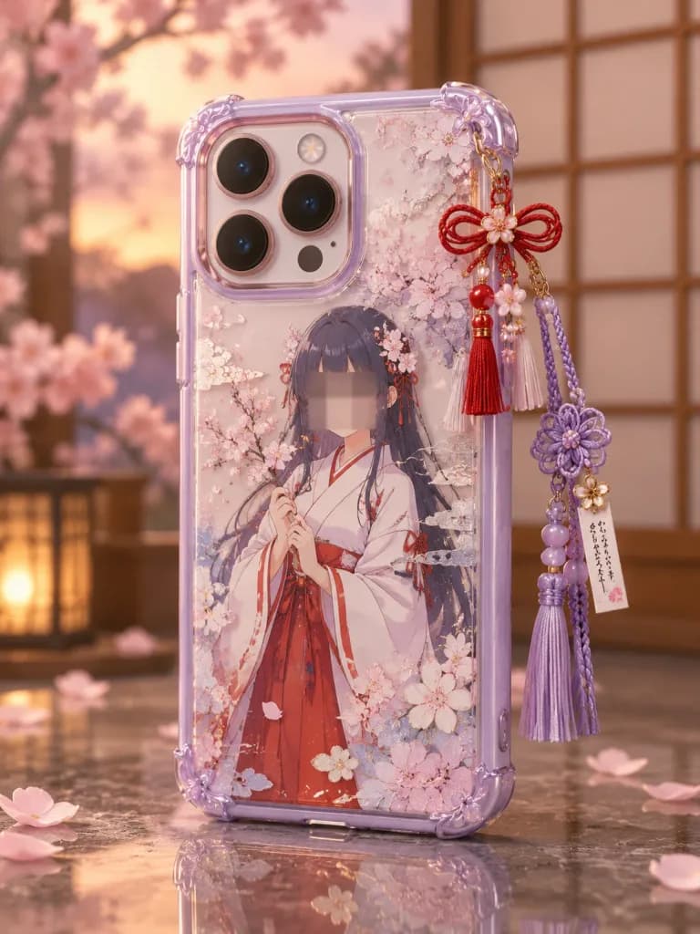 Anime Shrine Maiden Smartphone Case Shot