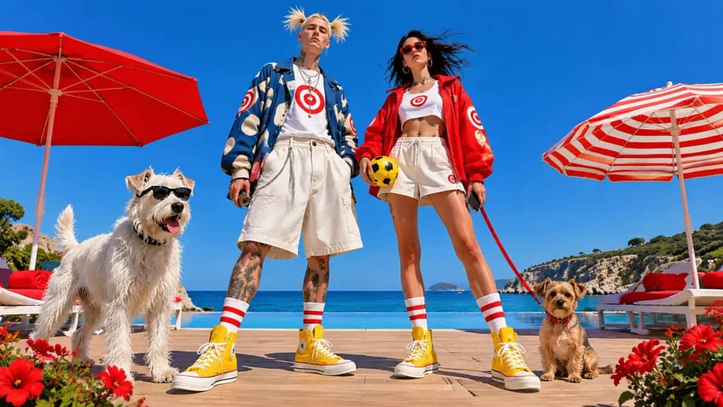 Nadmorski editorial streetwearu Red Peaks