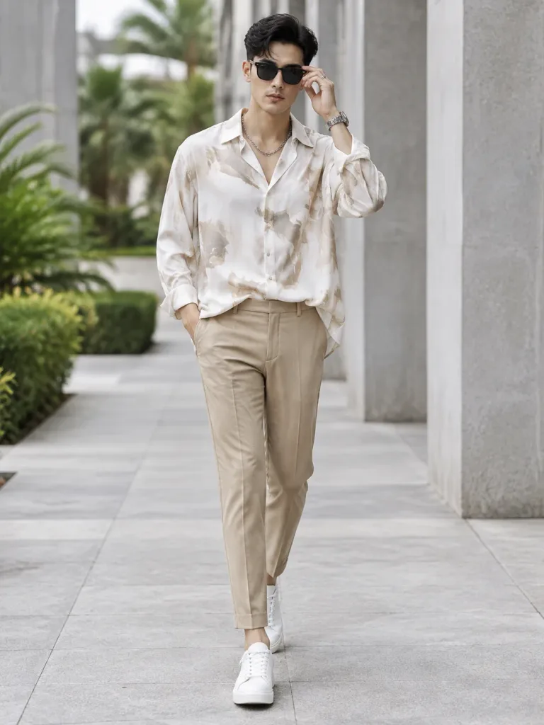 Minimalistisches Luxus-Herrenmode-Porträt