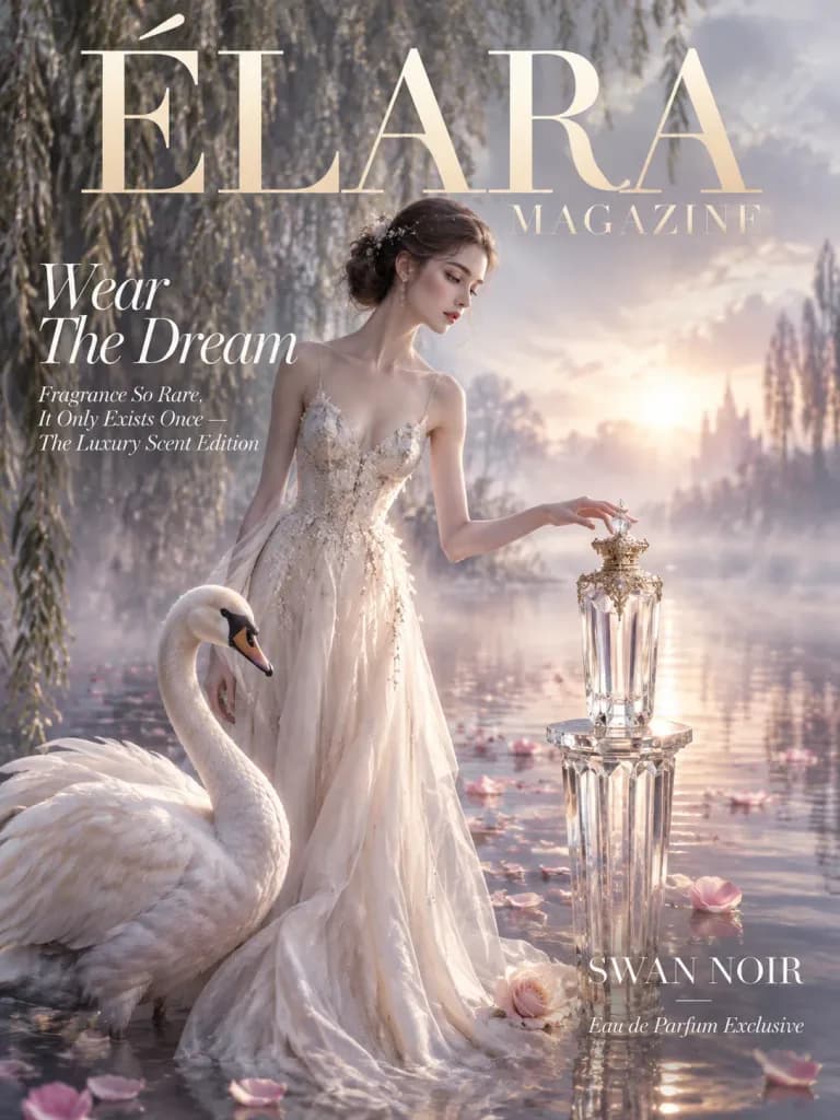 Luxury Swan Fragrance Magazine Cover