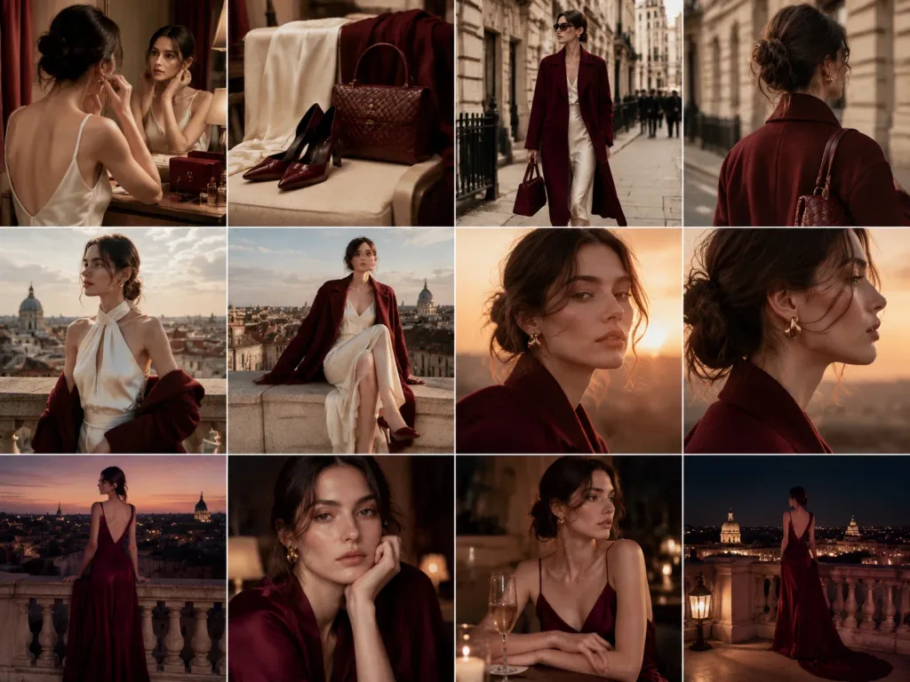 Luxury Fashion Editorial Storyboard Grid