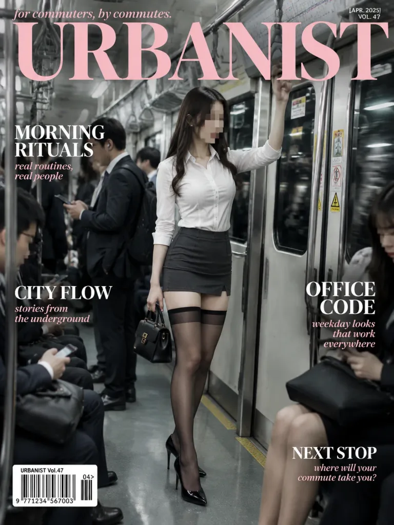 Subway Commuter Editorial Magazine Cover