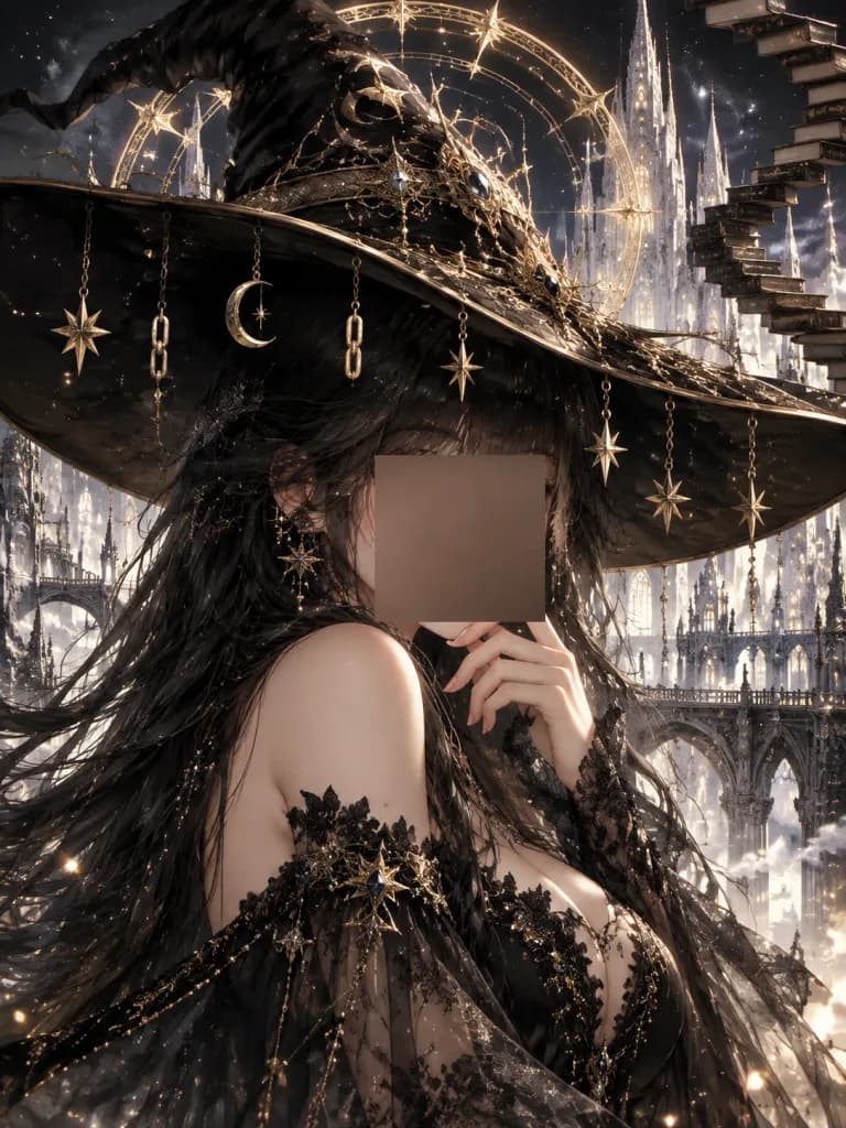 Celestial Gothic Witch Portrait