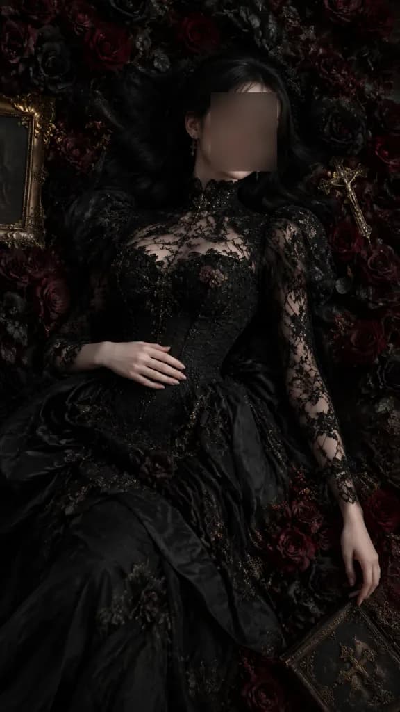 Victorian Gothic Mourning Portrait