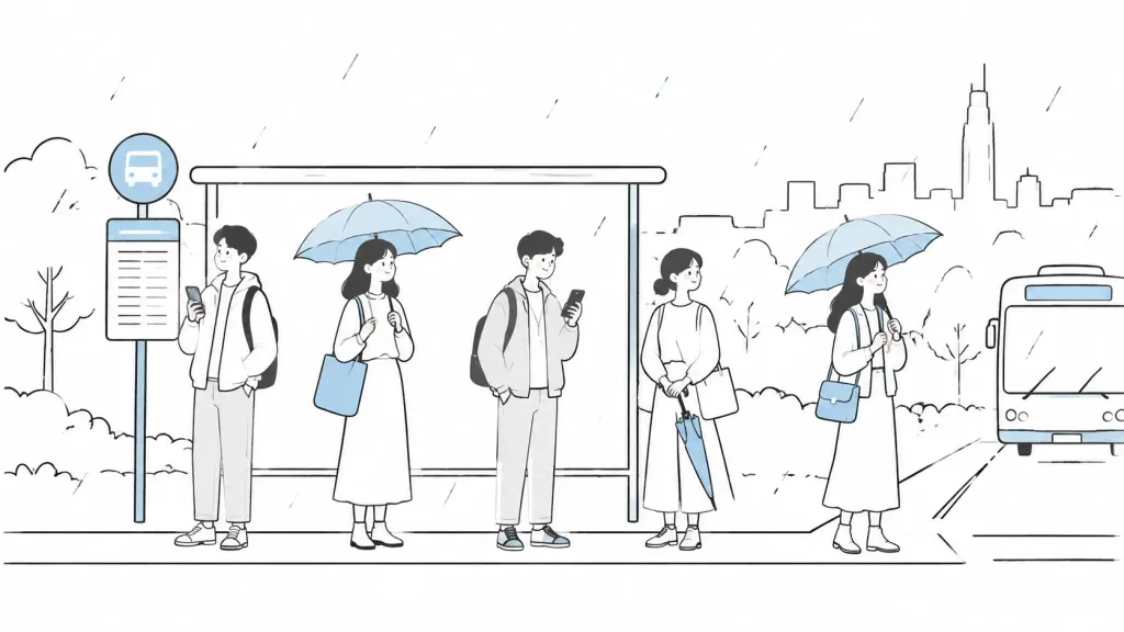 Minimalist Urban Line Art Illustration