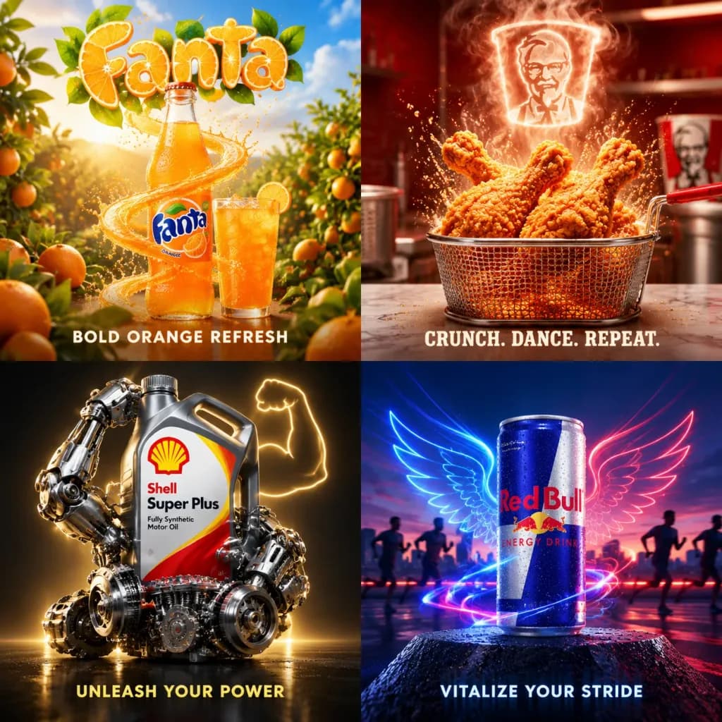 Surreal Brand Advertising Concept Grid