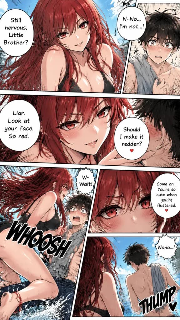 Dynamic Multi-Panel Manga Comic Page