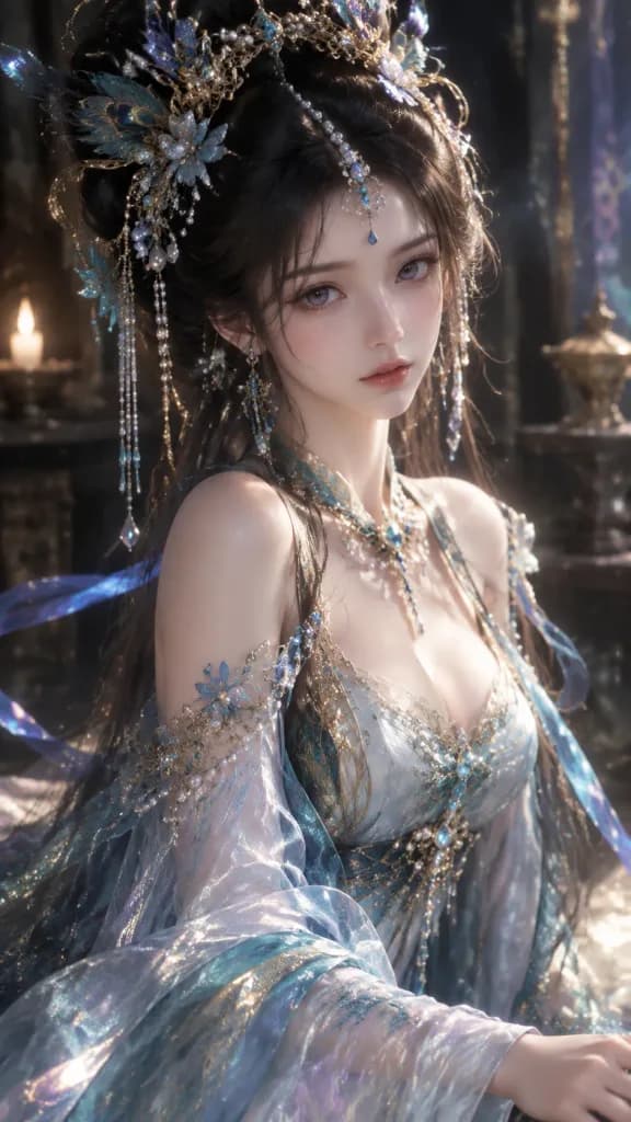 오리엔탈 판타지 3D 소녀 초상화