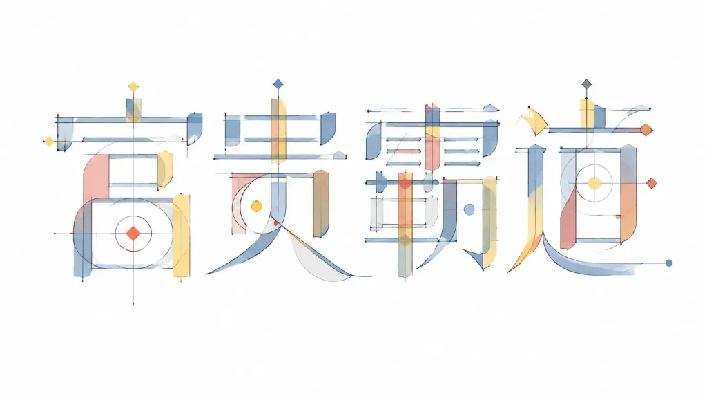 Architectural Blueprint Chinese Typography