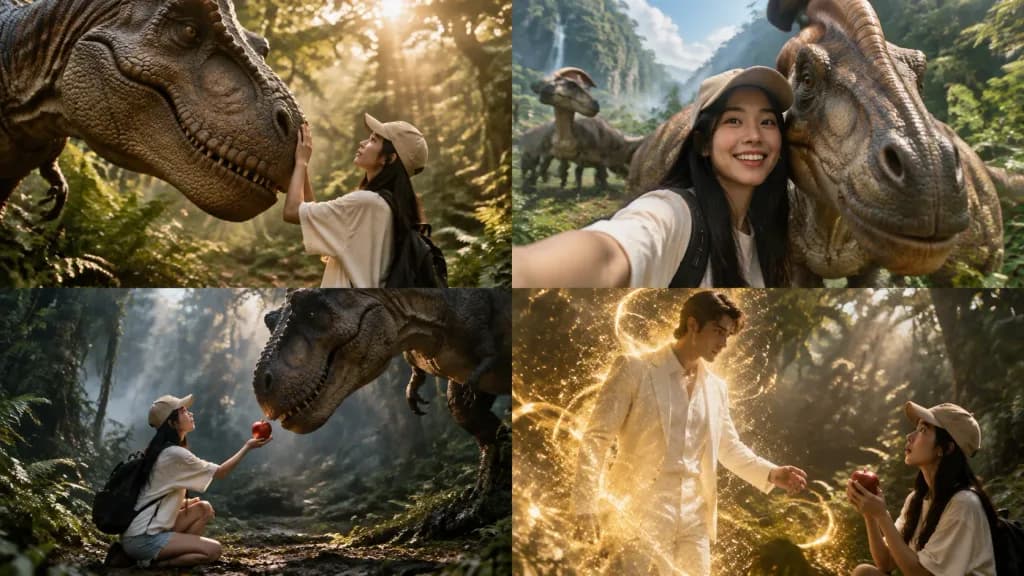 Dinosaur Jungle Adventure Photo Collage