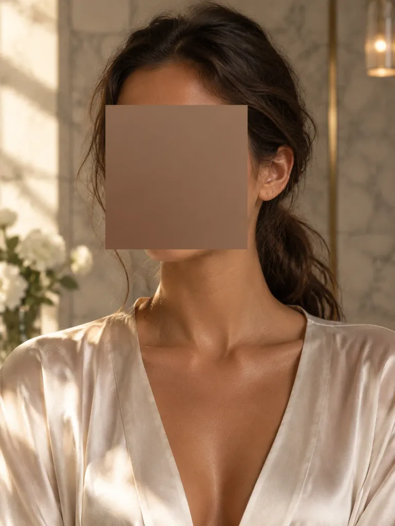 Face-Censored Editorial Spa Portrait