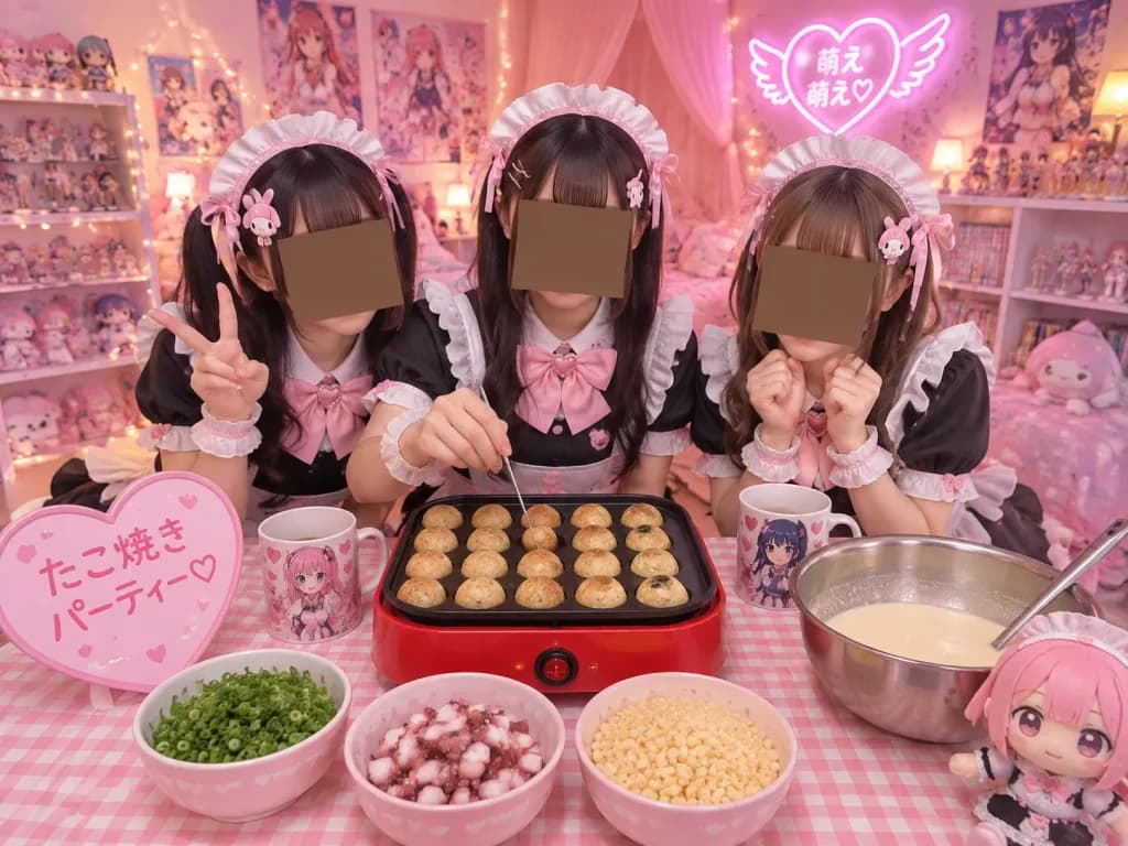メイドカフェ風たこ焼きパーティールーム