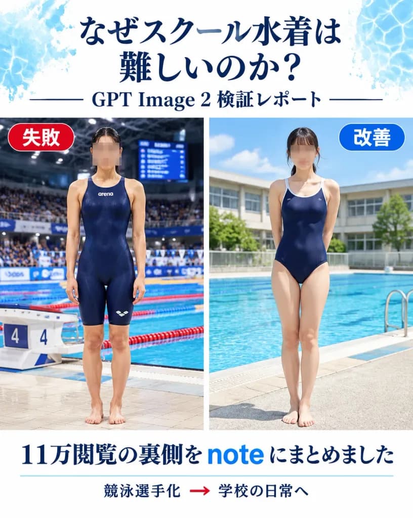 Japanese Editorial Swimsuit Comparison Poster