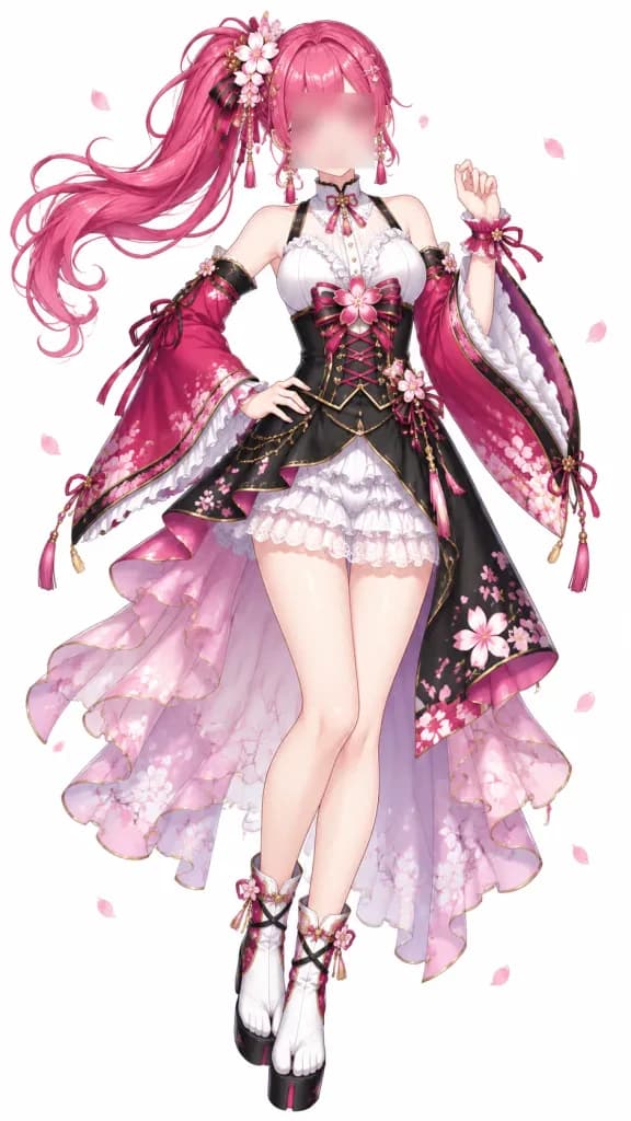 Wa-Modern Sakura Anime Idol Design