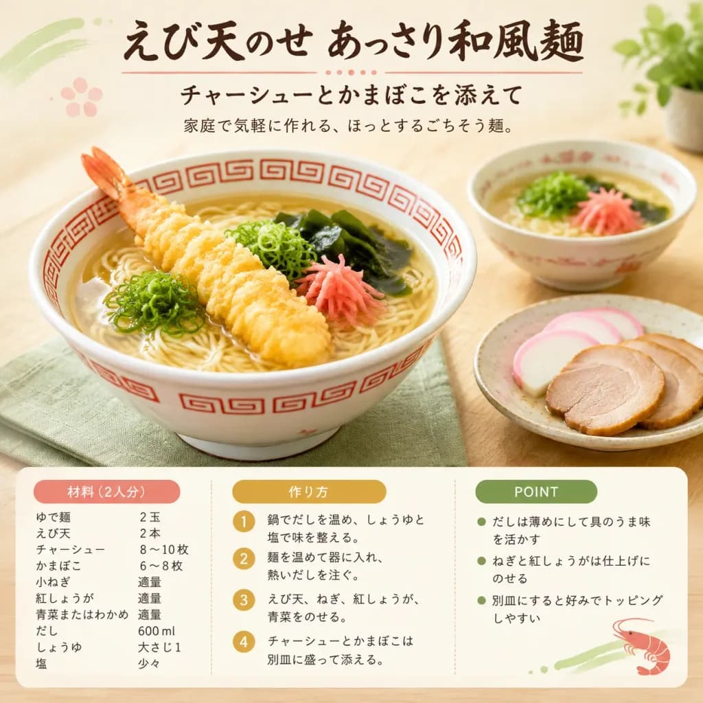 Japanese Tempura Noodle Recipe Poster