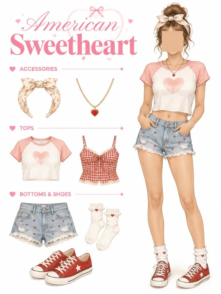 American Sweetheart Fashion Outfit Sheet