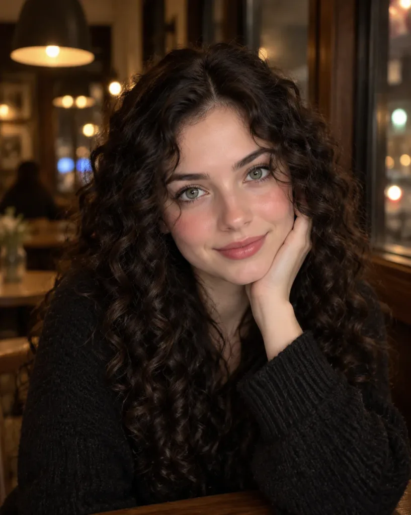 Night Café Bokeh Portrait