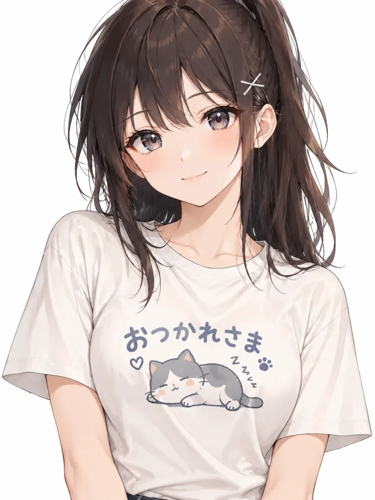 Anime Character in Custom Graphic T-Shirt