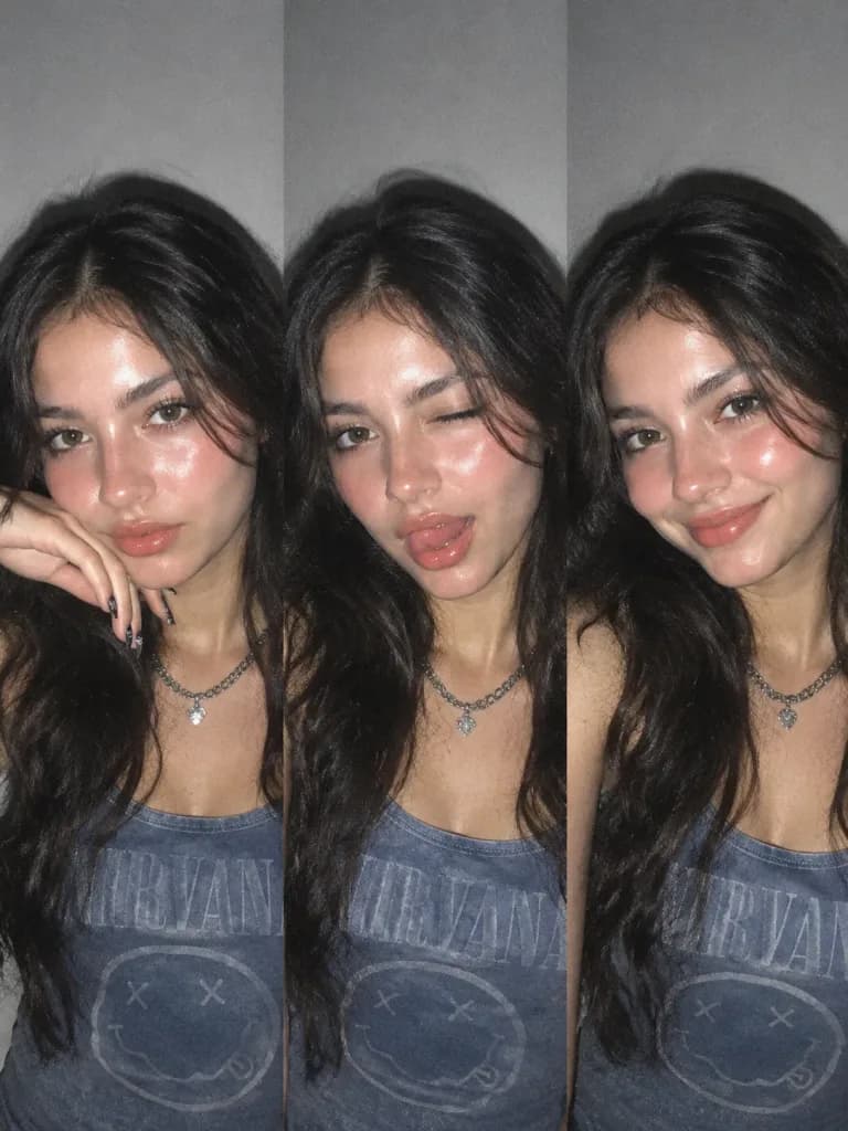Gen Z Flash Selfie Collage