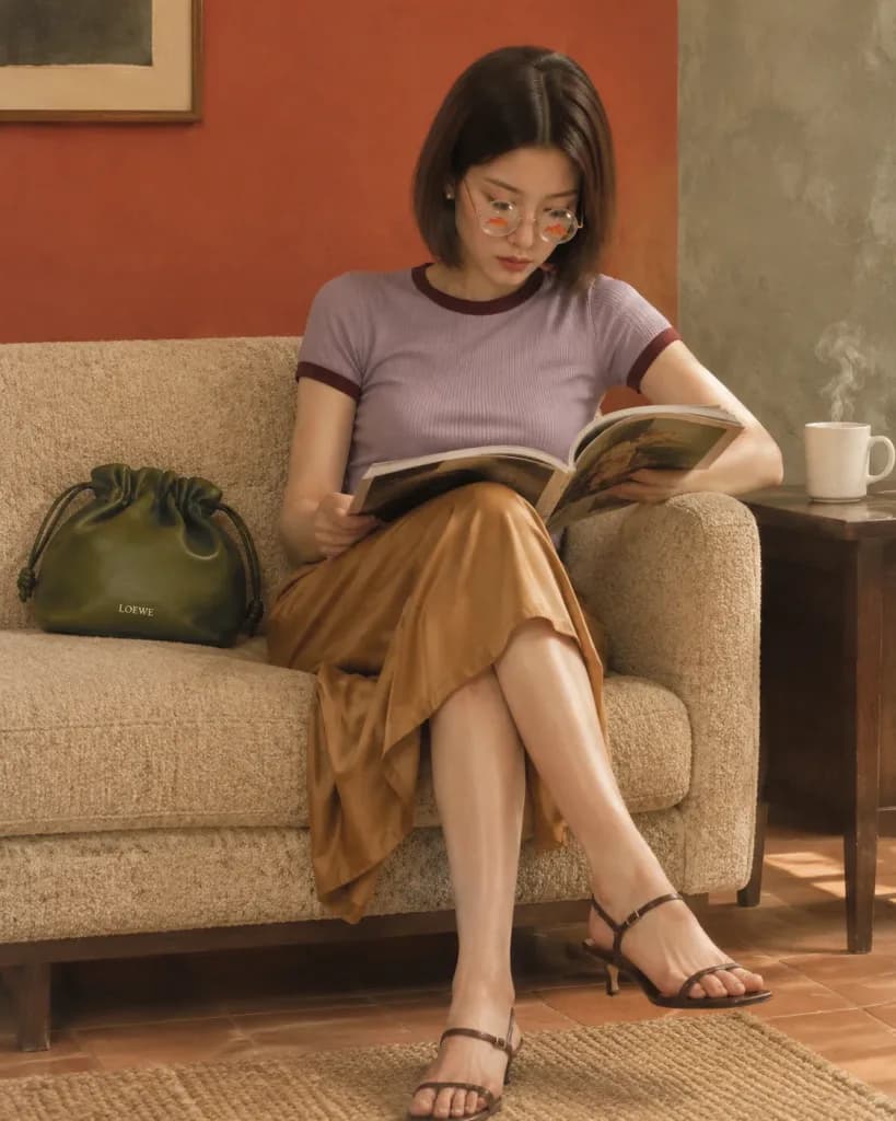 Editorial Portrait with Goldfish Glasses