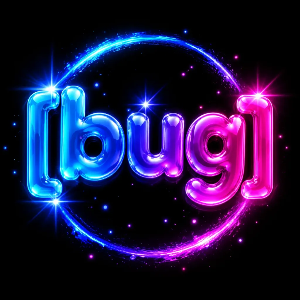 Glossy Cyber Neon Wordmark Logo