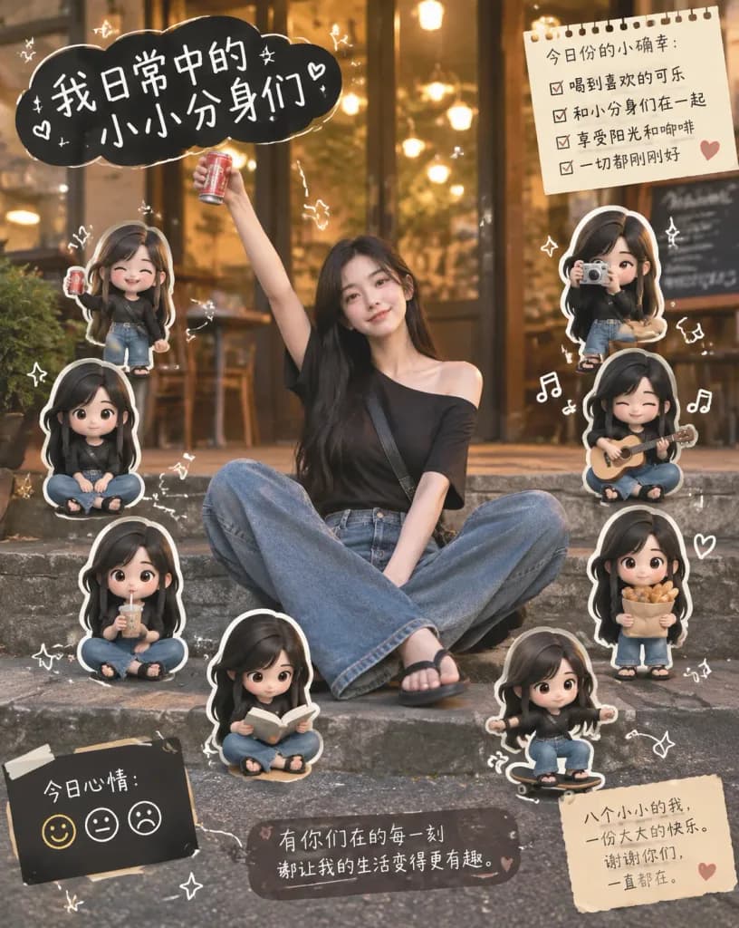 Cafe Steps Miniature Chibi Clones Scrapbook