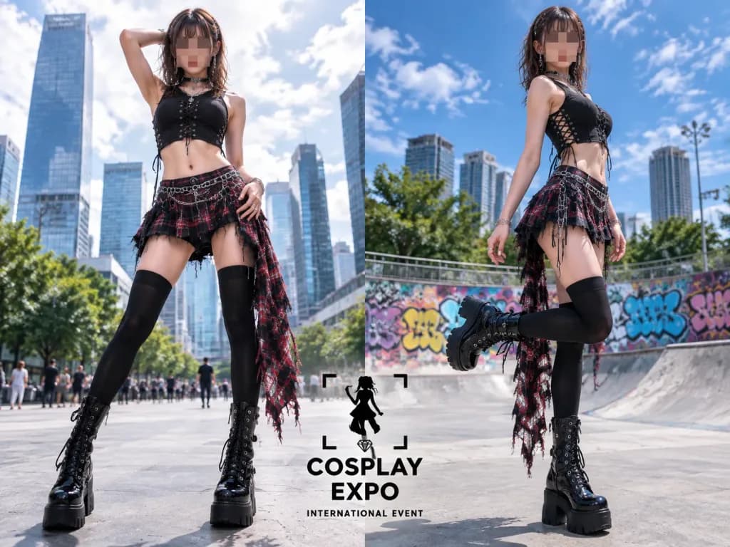 パンクゴス・コスプレファッション2連写真