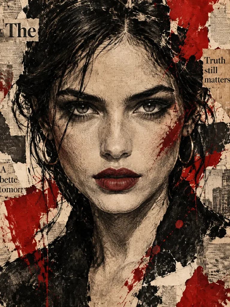 Mixed-Media Collage Abstract Portrait