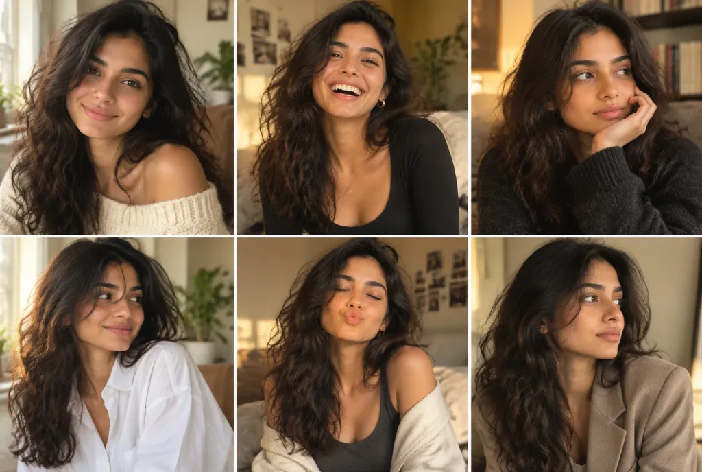 Editorial Candid Portrait Grid Collage