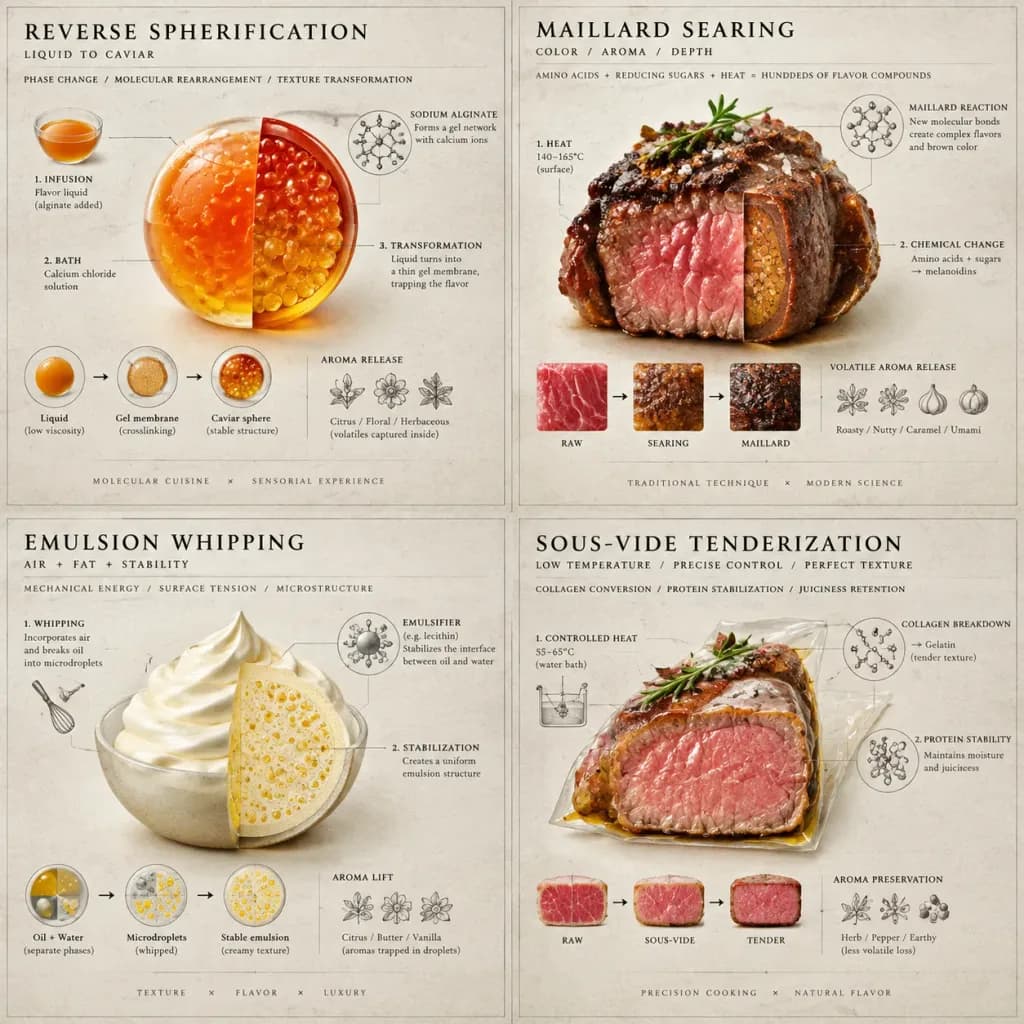 Thermodynamic Culinary Chemistry Grid Poster
