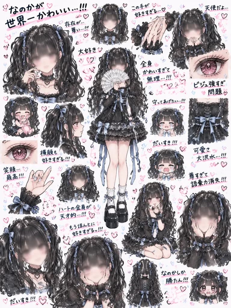 Gothic Lolita Fan Appreciation Collage Sheet