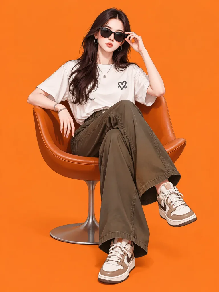 Editorial Fashion Semi-3D Character Portrait