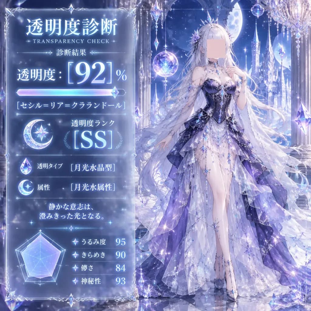 Moonlit Anime Transparency Status Card