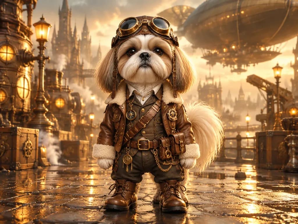 Shih Tzu Piloto Steampunk